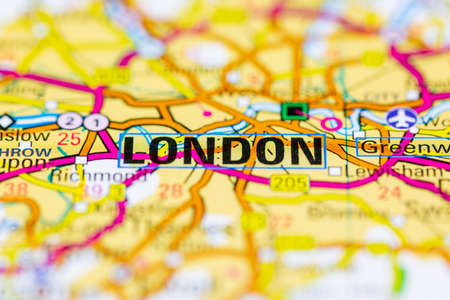 03-22-2021 Portsmouth, Hampshire, UK London Shown on a Geography map or road mapのeditorial素材