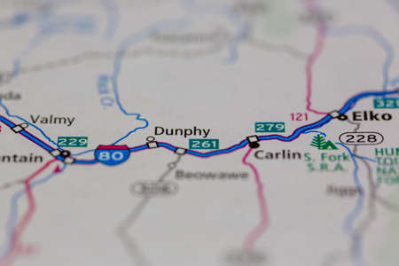 04-29-2021 Portsmouth, Hampshire, UK, Dunphy California USA shown on a Geography map or road map