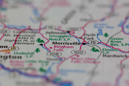 05-24-2021 Portsmouth, Hampshire, UK, Morrisville New Hampshire USA shown on a Geography map or Road mapのeditorial素材