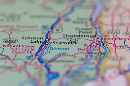 05-24-2021 Portsmouth, Hampshire, UK, Severance New York USA Shown on a Geography map or road mapのeditorial素材