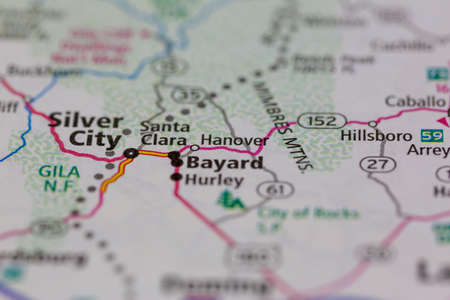 05-24-2021 Portsmouth, Hampshire, UK, Hanover New Mexico USA shown on a Geography map or road maのeditorial素材