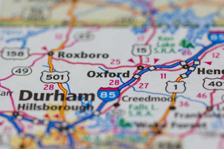 06-08-2021 Portsmouth, Hampshire, UK Oxford South Carolina USA Shown on a Road map or Geography mapのeditorial素材
