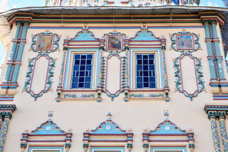 Cathedral of Saints Peter and Paul, detail of the facade. Kazan, Tatarstan, Russiaの写真素材