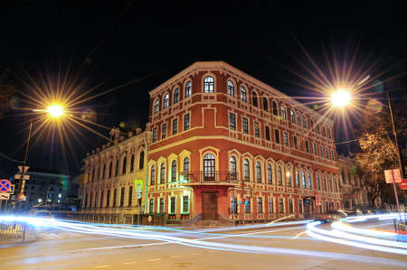 Kazan, Tatarstan, Russia - January 4, 2018.The building of the college for musically gifted children at the Kazan State Conservatory. The building is under reconstruction. Bolshaya Krasnaya Street.のeditorial素材