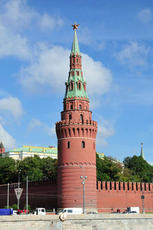 Moscow, Russia - 4 September, 2014.Vodovzvodnaya Tower. View of the Moscow Kremlin, the Moscow River.のeditorial素材