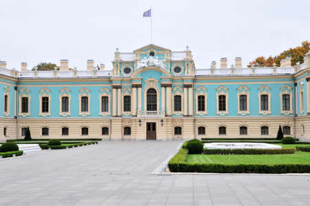 Kiev / Ukraine - October 9, 2018: Mariyinsky Palace. It is a Baroque palace, designed by Bartolomeo Rastrelli, architect Ivan Michurin, construction completed in 1752.のeditorial素材