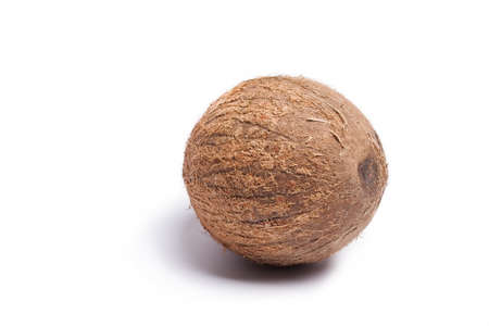 Coconut whole, isolated on white background