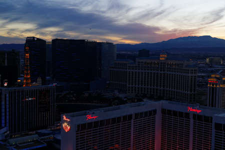 high view of the Las Vegas Strip from the Highrollerのeditorial素材