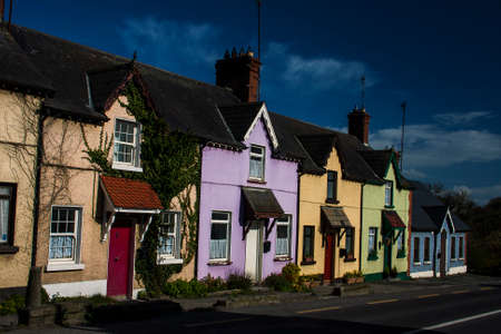 colourful houses, Julianstown, Meath, Irelandのeditorial素材