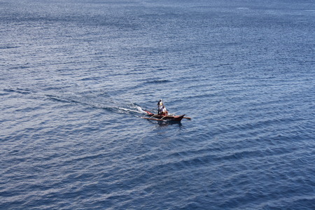 Fisherman on small bancaのeditorial素材