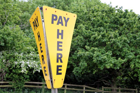 Pay here signの写真素材
