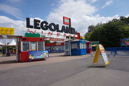 LEGOLAND, WINDSOR, UK - APRIL 30, 2016: Early morning before the crowds arrive at the Legoland entranceのeditorial素材