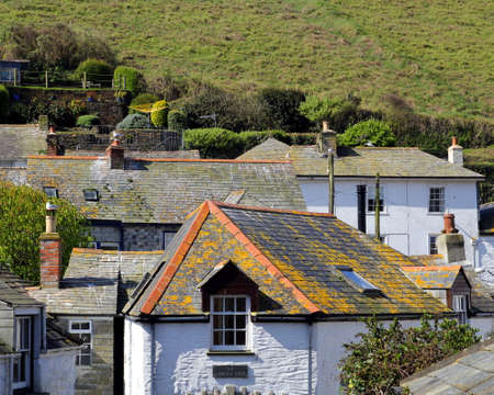 The rooftops of the picturesque Cornish fishing village of Padstow, famous for being the location of Doc Martinの写真素材