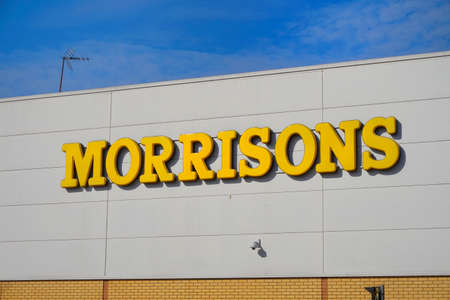 Basingstoke, UK - March 9th 2017: Exterior of the Morrisons supermarket. Morrisons is a leading UK food and general retailerのeditorial素材