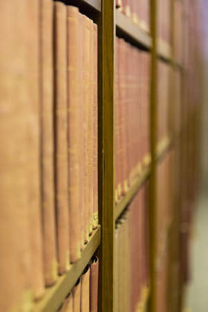 Old government texts on the shelves of the Boston Public Library. Public Documents.
