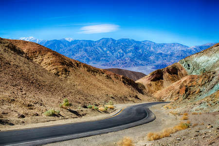Artist's Palette scenic drive in Death Valley National Park, California.の写真素材