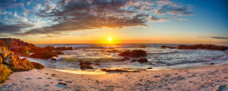 A landscape of the Pacfic Ocean along the famous 17 Mile Drive near Pebble Beach, California.