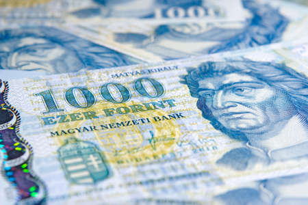 Some hungarian banknotes の写真素材
