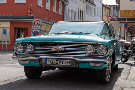 Reutlingen, Germany - August 20, 2017: Chevrolet Impala oldtimer car at the Reutlinger Oldtimertag...
