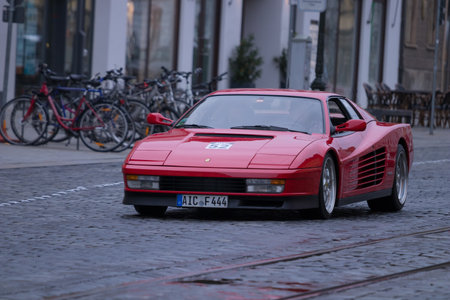 Augsburg, Germany - October 1, 2017: Ferrari Testarossa oldtimer car at the Fuggerstadt Classic 2017...