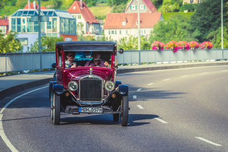 Heidenheim, Germany - July 8, 2018: 1917 Ford Model T at the 2. Oldtimer day in Heidenheim an der Brenz, Germany.のeditorial素材