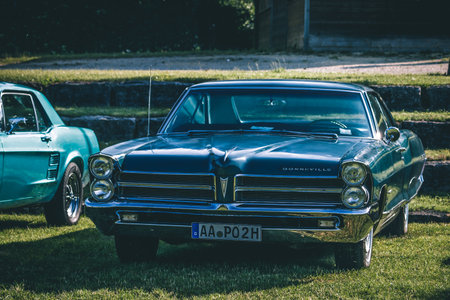 Heidenheim, Germany - July 8, 2018: Pontiac Bonneville at the 2. Oldtimer day in Heidenheim an der Brenz, Germany.のeditorial素材