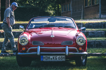 Heidenheim, Germany - July 8, 2018: Karmann Ghia Typ 14 Cabrio at the 2. Oldtimer day in Heidenheim...