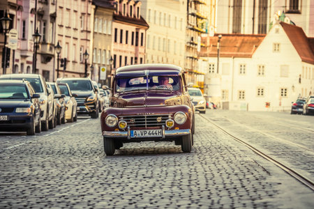 Augsburg, Germany - September 30, 2018: 1953 Volvo PV 444 oldtimer car at the Fuggerstadt Classic...