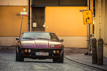 Augsburg, Germany - September 30, 2018: 1974 Bitter CD oldtimer car at the Fuggerstadt Classic 2018 Oldtimer Rallye.のeditorial素材