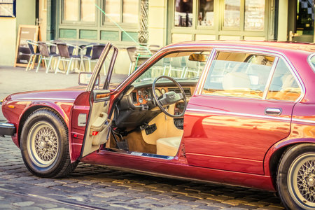 Augsburg, Germany - September 30, 2018: Daimler oldtimer car at the Fuggerstadt Classic 2018...