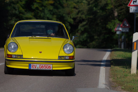 Heubach, Germany - September 19, 2021: Porsche 911 german oldtimer luxury sportscar.のeditorial素材