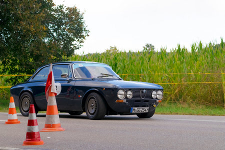 Heubach, Germany - September 19, 2021: 1971 Alfa Romeo GTV italian oldtimer luxury sports car.のeditorial素材