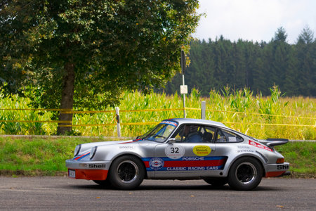 Heubach, Germany - September 19, 2021: 1977 Porsche 911 german oldtimer luxury sports racing car.のeditorial素材