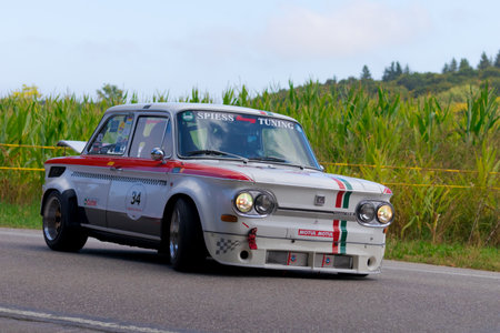 Heubach, Germany - September 19, 2021: 1972 NSU TT german oldtimer sports racing car.のeditorial素材