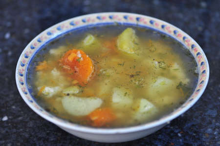 Traditional vegetable soup for home remedyの写真素材