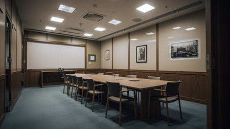 Empty Modern meeting room, generative aiの素材