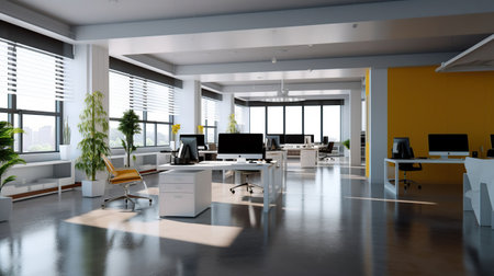 Modern office interior, AI Generativeの素材