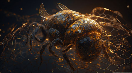 Chaotic Abstract theory Dot Matrix, Diagram Map of a bee Shame and Remorse. Generative AIの素材