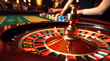 The Roulette Wheel Spins, Determining Fortunes in Motion. Generative AIの素材
