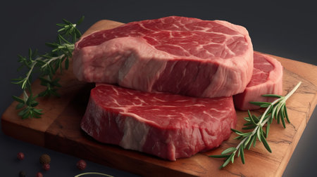 Exploring the Rich World of Raw Meat and Culinary Delights. Generative AIの素材