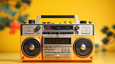 Reviving the Classics with a Vintage Audio Boombox. Generative AIの素材