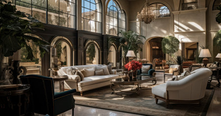 Estate Elegance. Showcasing Residences of Grandeur and Premium Amenities. Generative AIの素材