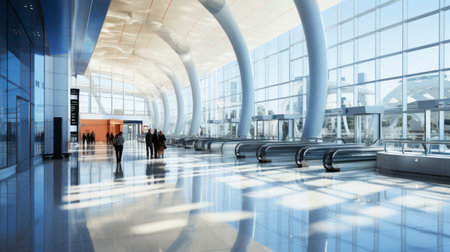 The Evolution of Modern Airport Design. Generative AIの素材