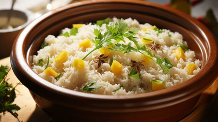 The Unique Blend of Chestnuts and Rice in Every Bite. Generative AIの素材