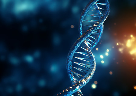 Structure of the DNA double helix animation DNA molecular. Generative AI.の素材