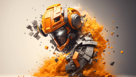 creative graphic design Demonstrate the idea of ââbuilding a city infrastructure. by professional engineers and civil engineering. Generative AI.の素材