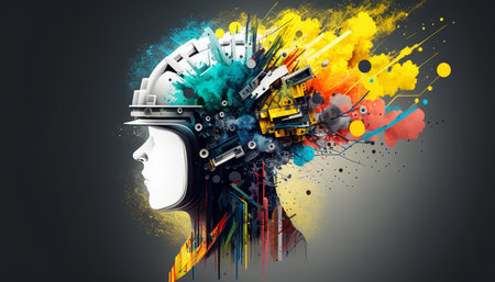 creative graphic design Demonstrate the idea of ââbuilding a city infrastructure. by professional engineers and civil engineering. Generative AI.の素材