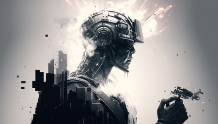 creative graphic design Demonstrate the idea of ââbuilding a city infrastructure. by professional engineers and civil engineering. Generative AI.の素材