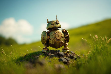 robot gold US dollar coin stock market forex trading graph futuristic Smart investment technology background, Generative AI.の素材