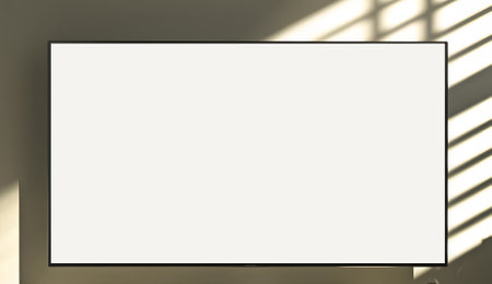 Empty picture frame simulation wall Modern living room design.の素材